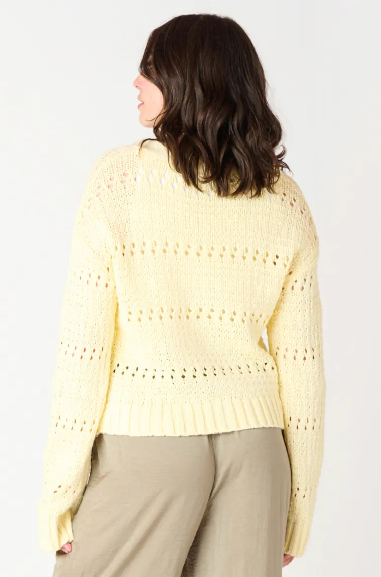 BT2527251 Open Stitch Cropped Cardigan