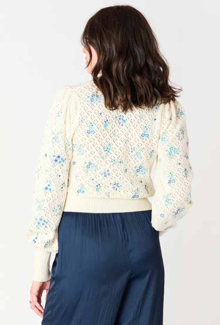 BT2527256 Pointelle Embroidered Cardigan