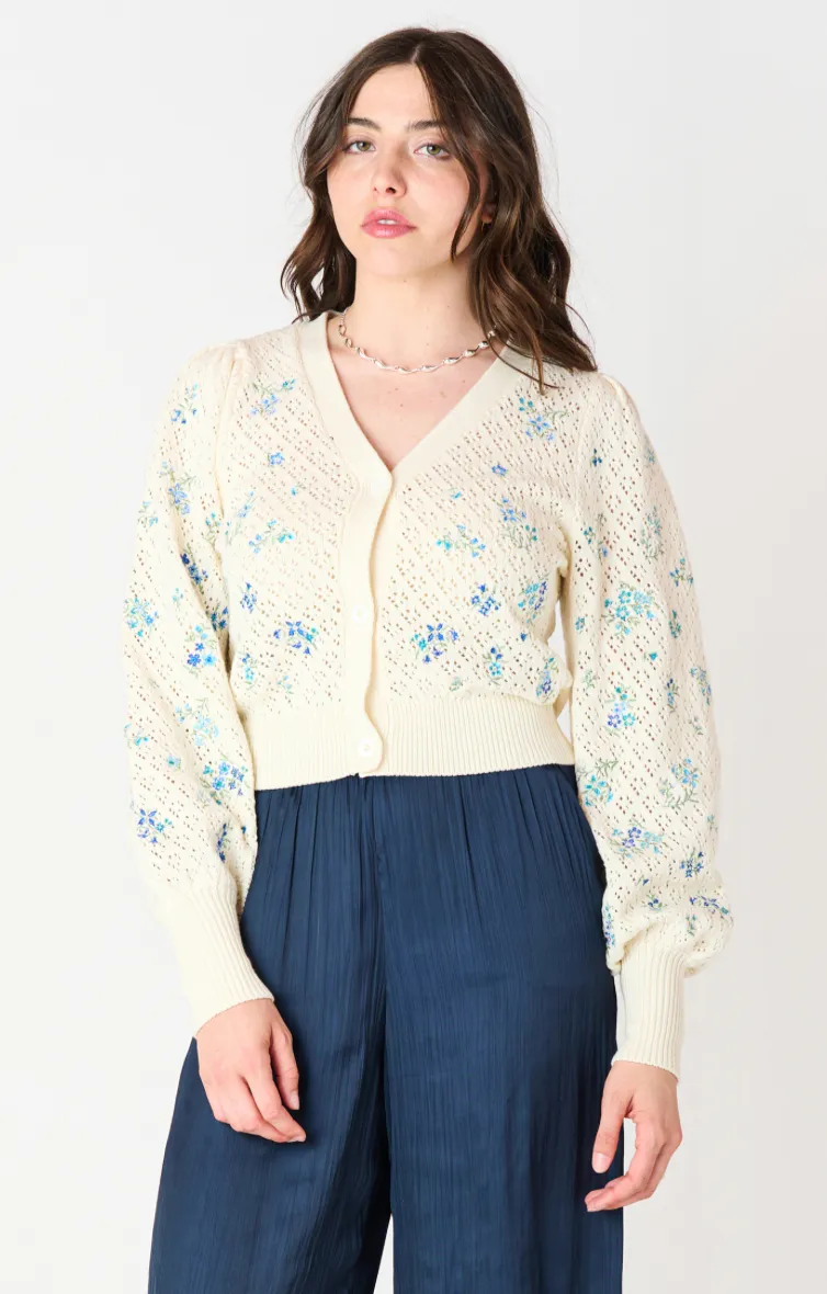 BT2527256 Pointelle Embroidered Cardigan