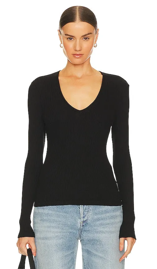 Citizens of Humanity Florence V-neck in Black
