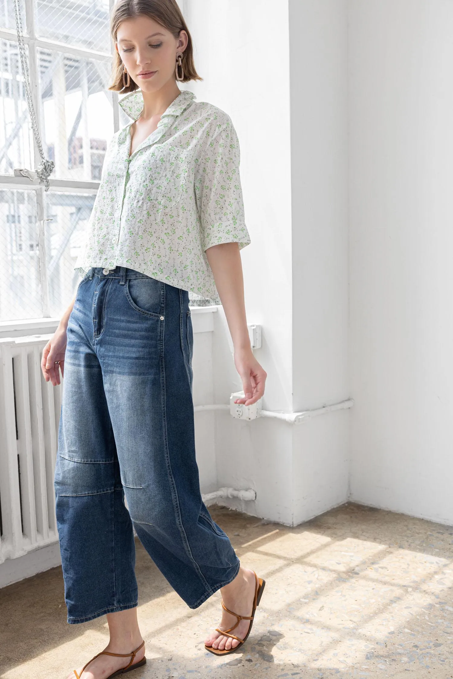 Easy Sleeve Button Down - Julep Print