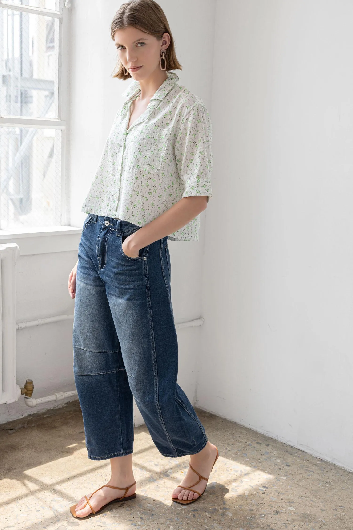 Easy Sleeve Button Down - Julep Print