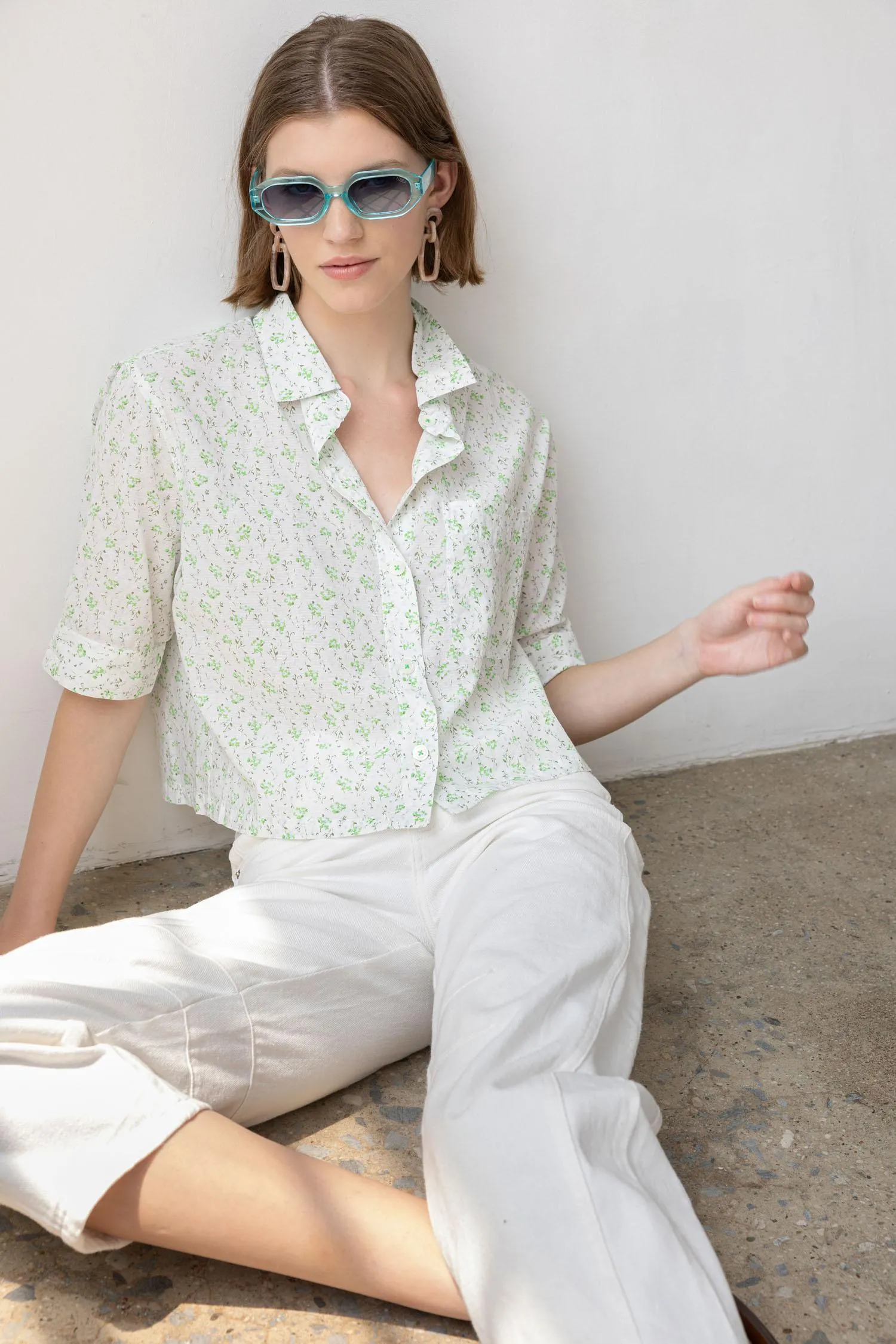 Easy Sleeve Button Down - Julep Print