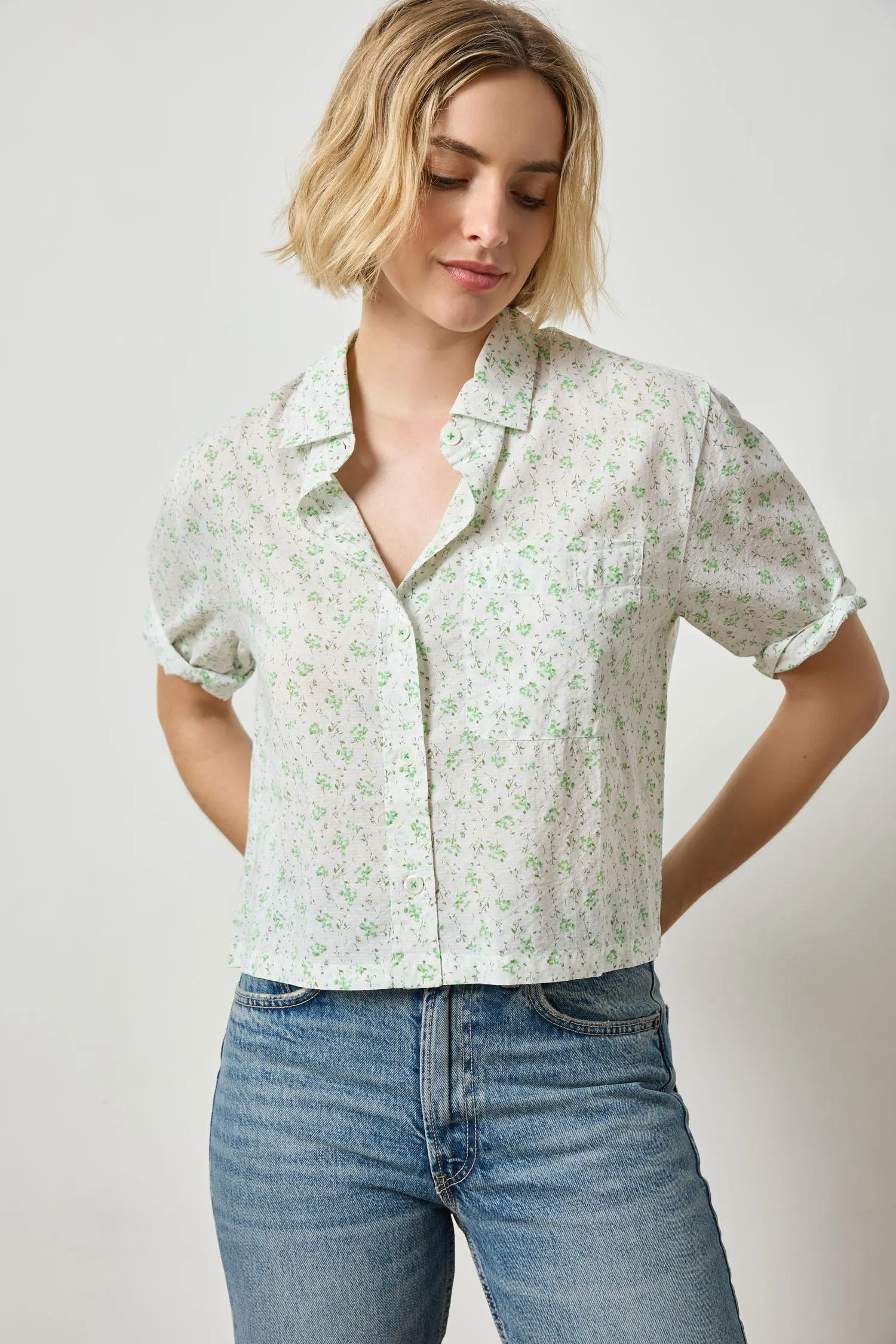 Easy Sleeve Button Down - Julep Print