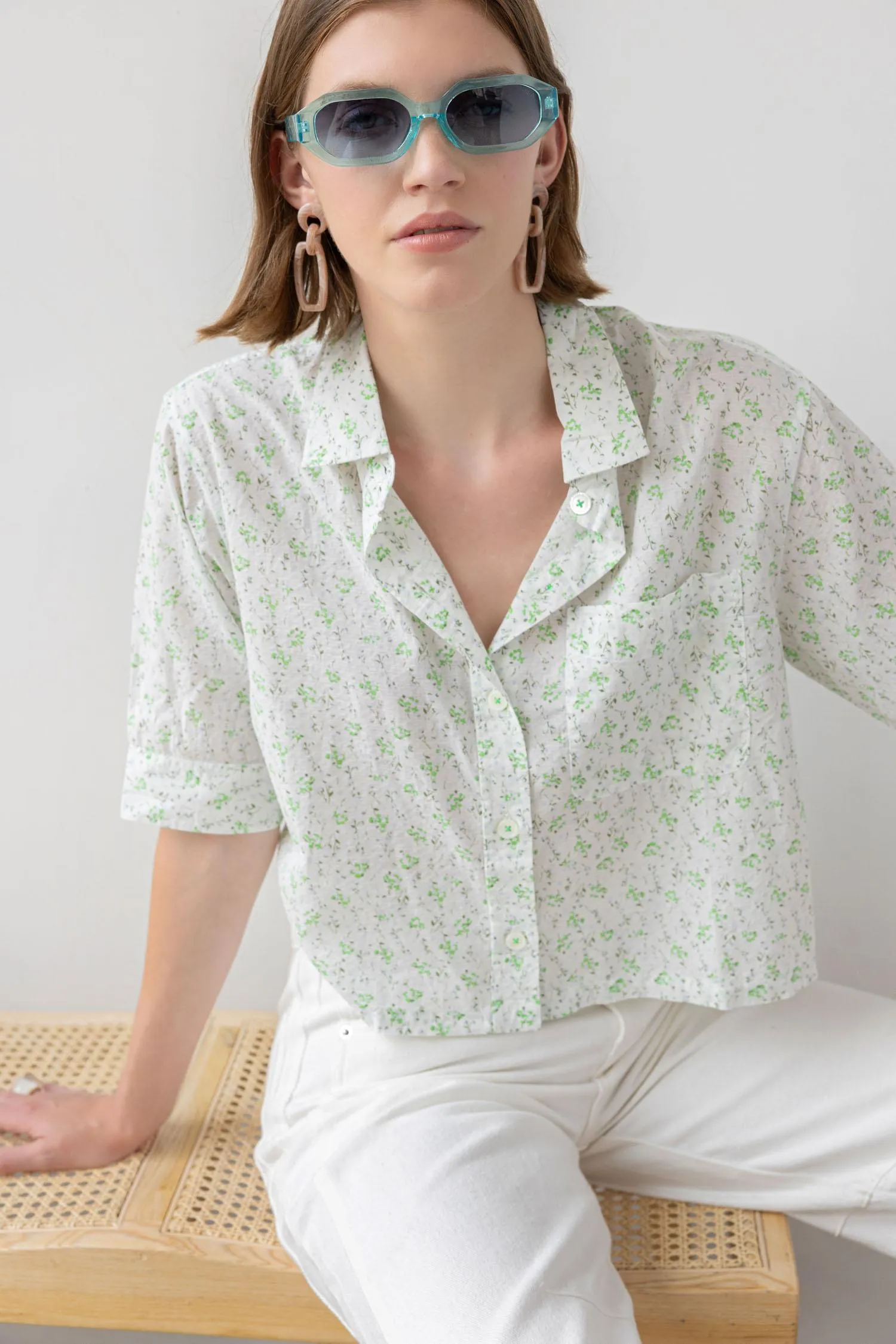 Easy Sleeve Button Down - Julep Print
