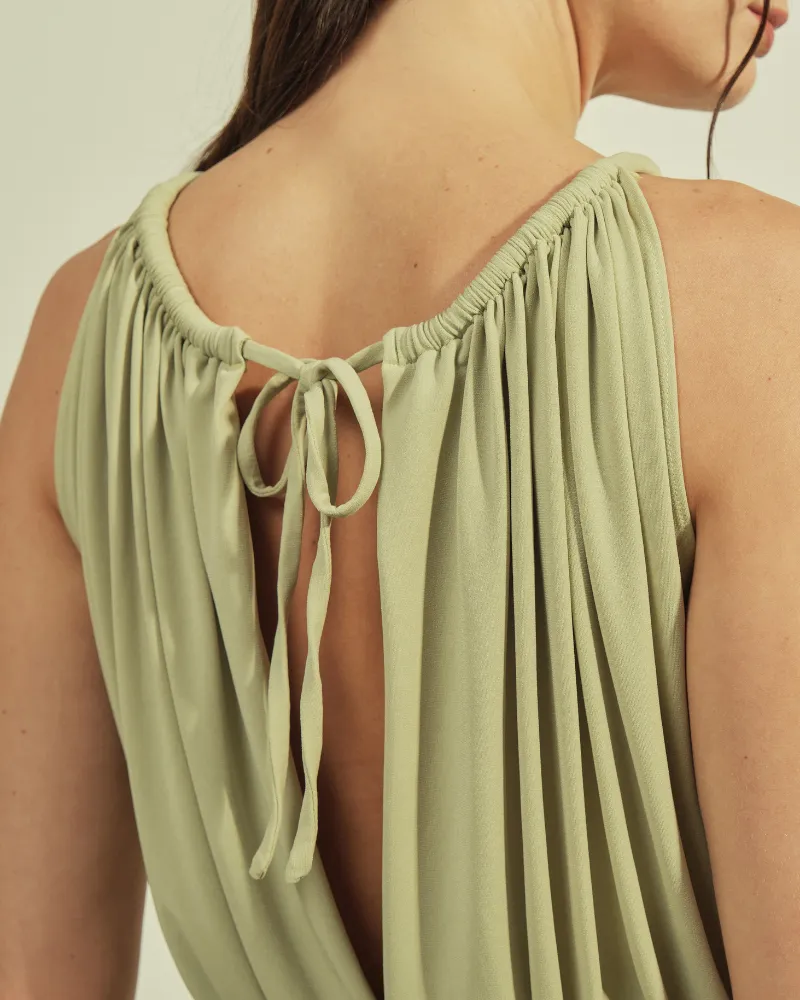 Guistina Halter Neckline Jersey Maxi Dress