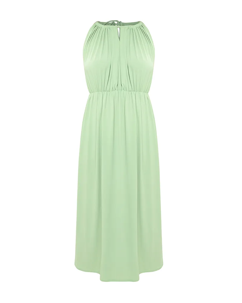 Guistina Halter Neckline Jersey Maxi Dress