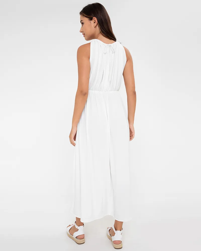 Guistina Halter Neckline Jersey Maxi Dress