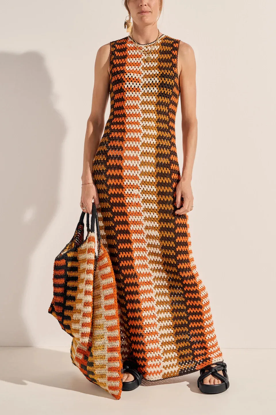 Ilio Nema Phoebus Crochet Maxi Dress