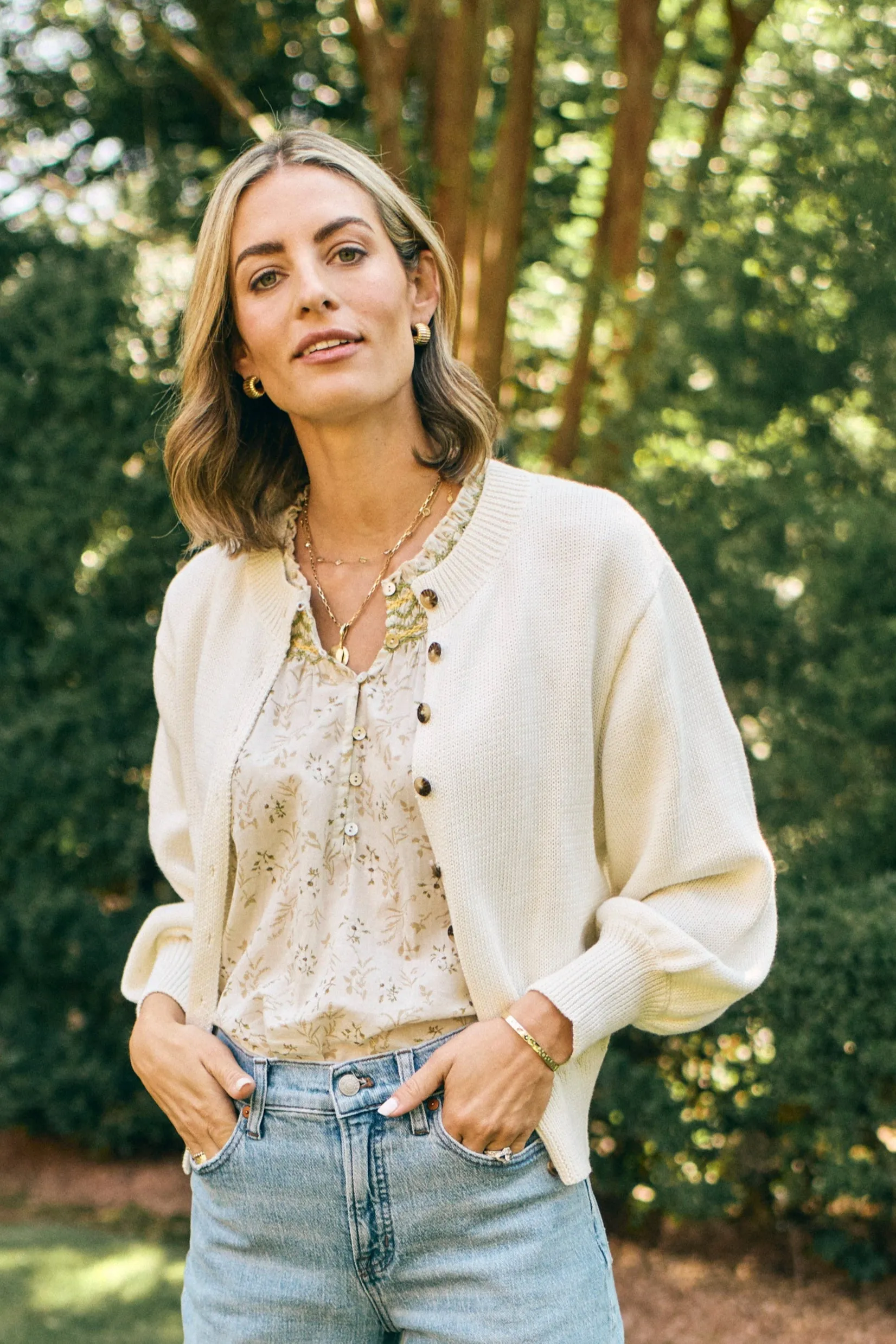 Jen Cardigan in Ivory