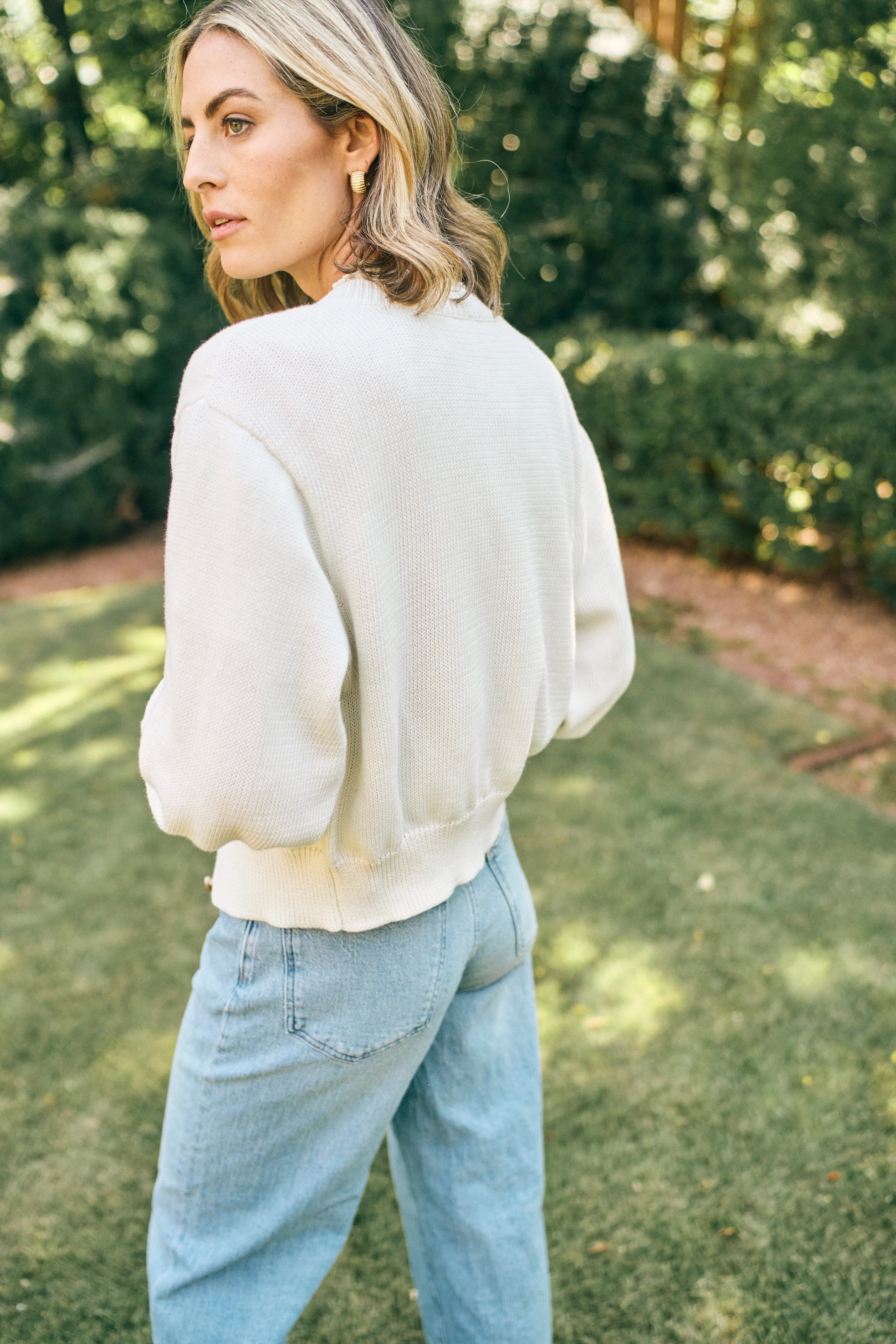 Jen Cardigan in Ivory