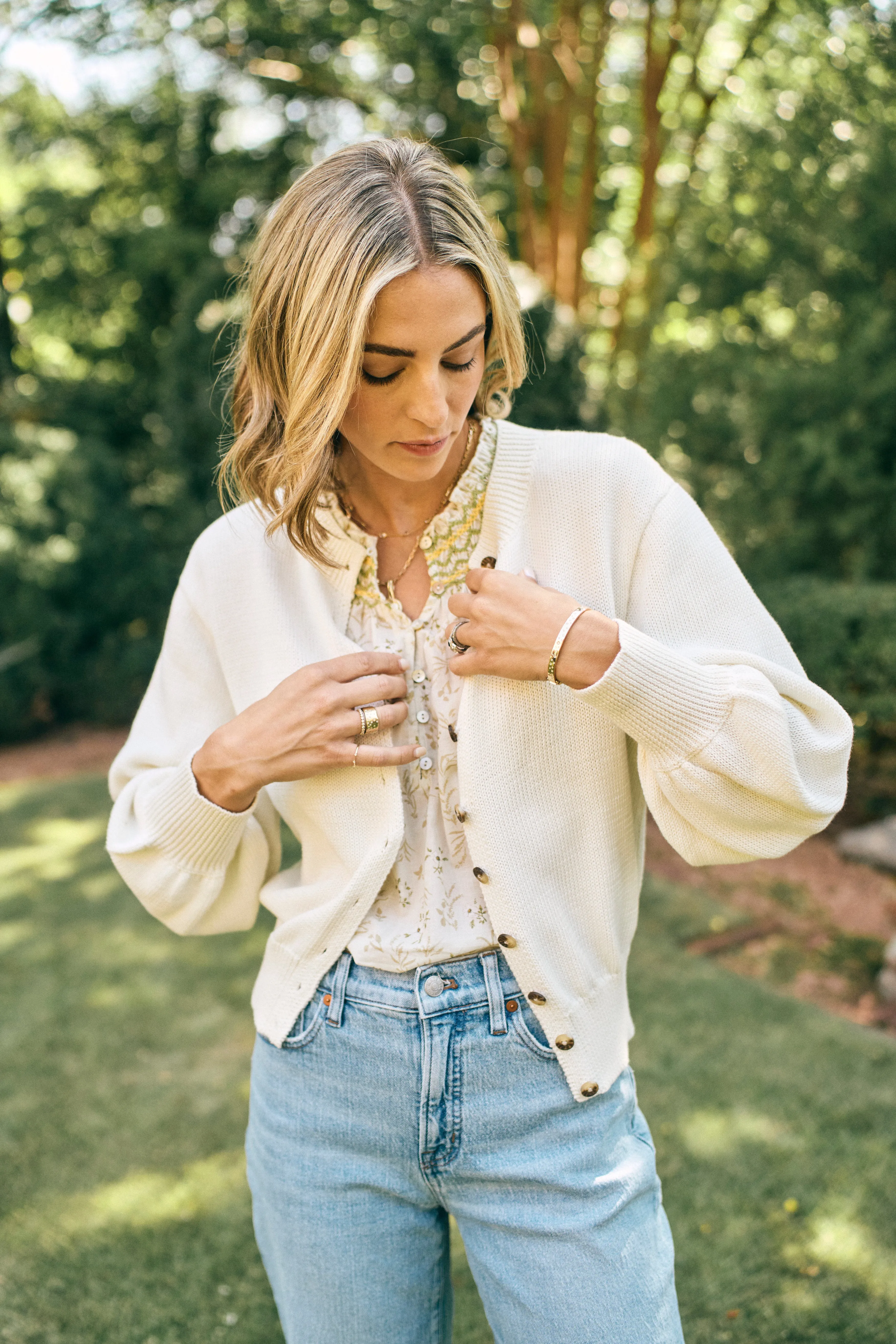 Jen Cardigan in Ivory