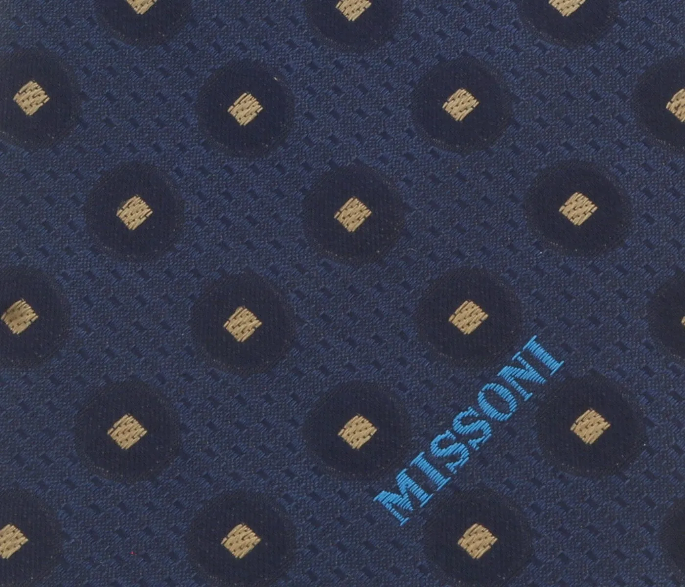 Missoni U5027 Navy  Polka Dot Pure Silk Tie