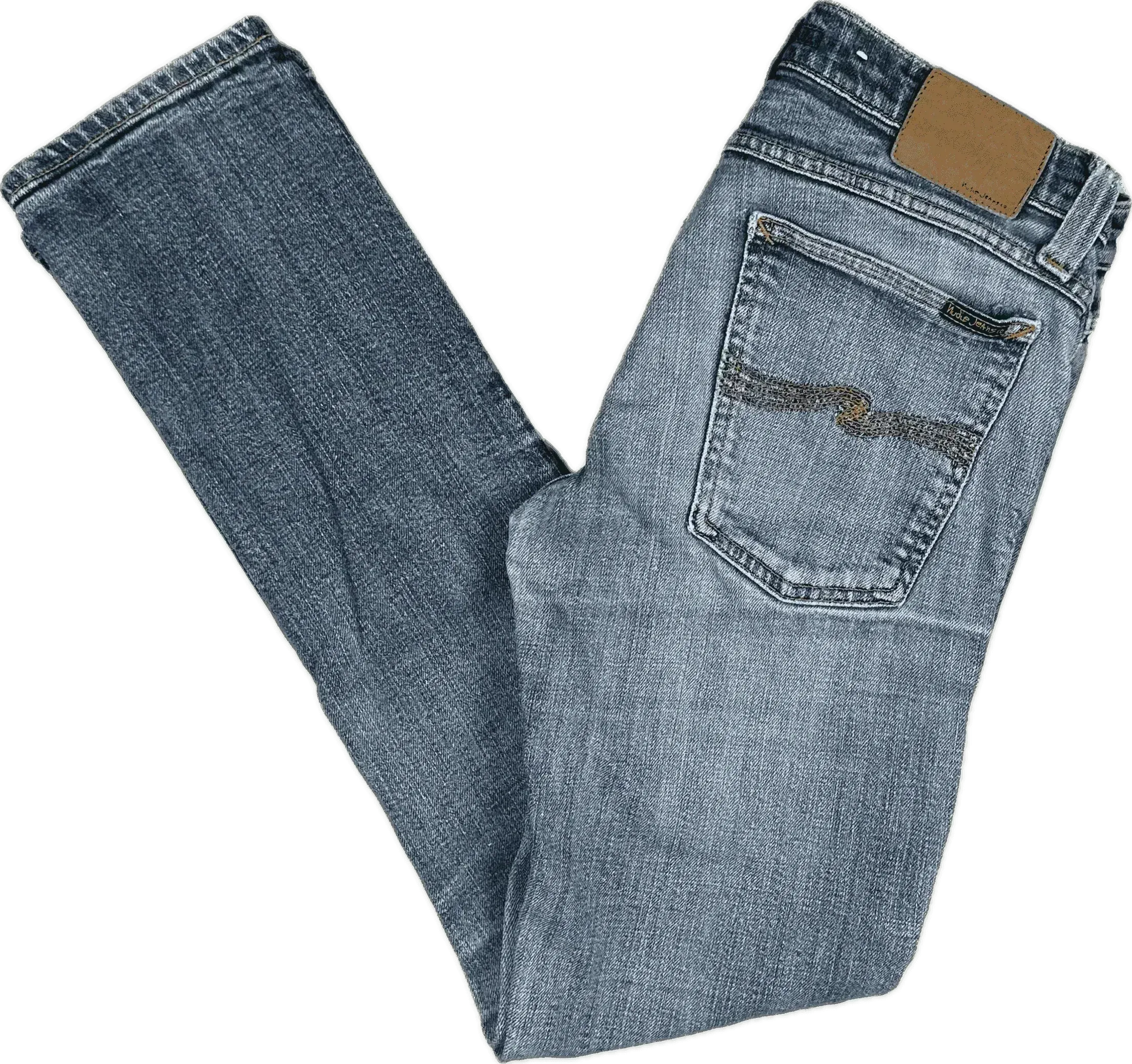 Nudie 'Skinny Lin' Blue Distress Denim Jeans- Size 30/32
