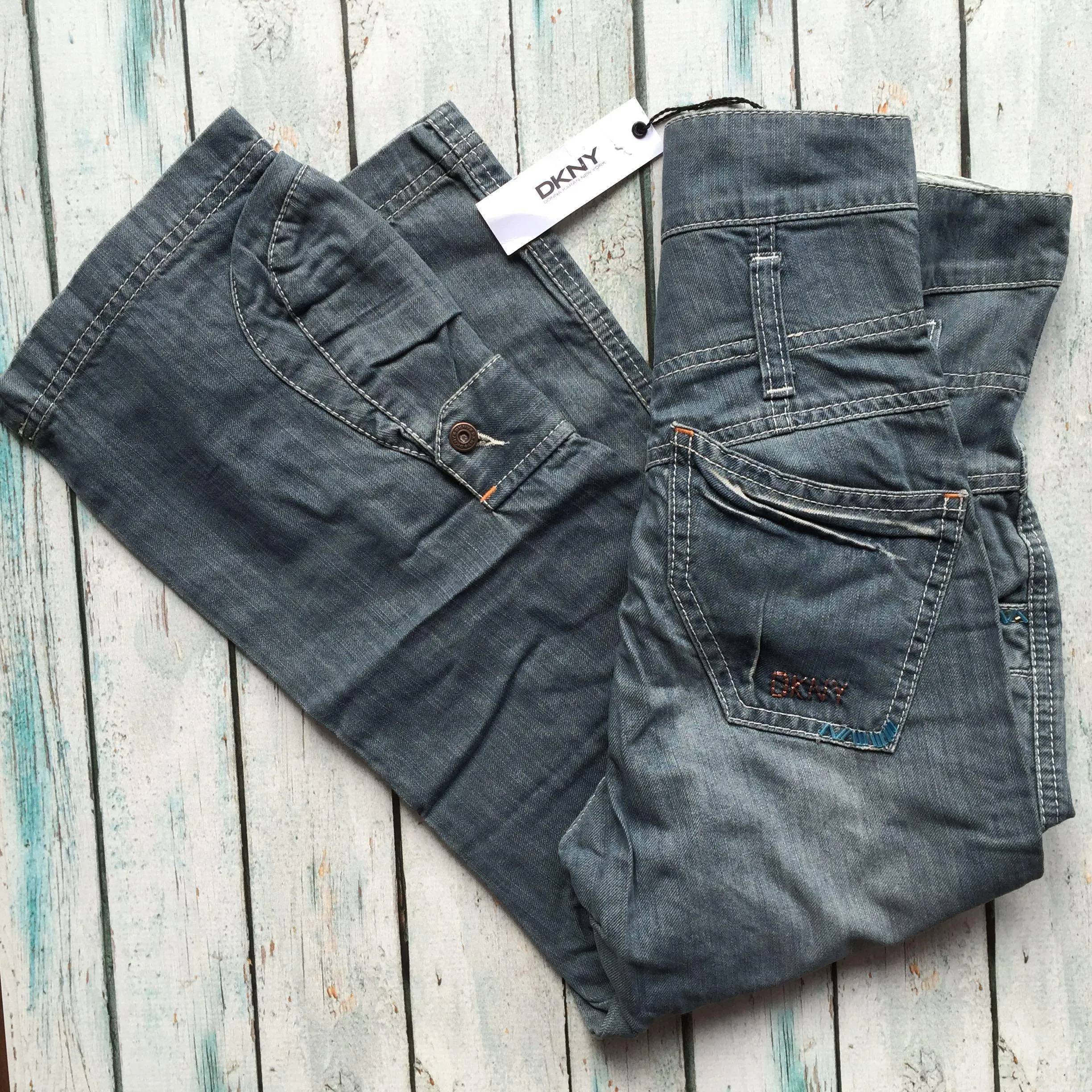 NWT - DKNY High Waist Cropped Girls Jeans -Size 12